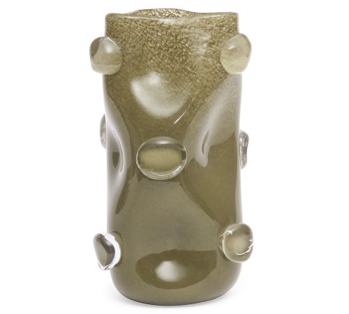 Vaso Decorativo de Vidro Bolha Verde