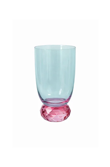 Taça de Vidro Rosa e Azul 460ml