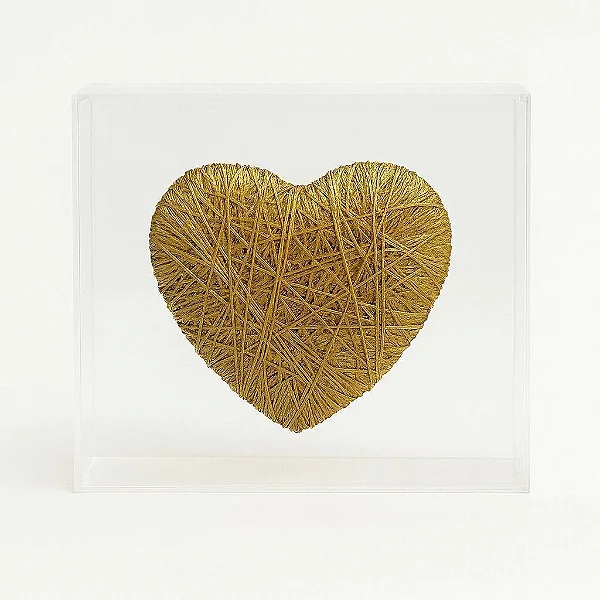 Coração Decorativo Dourado