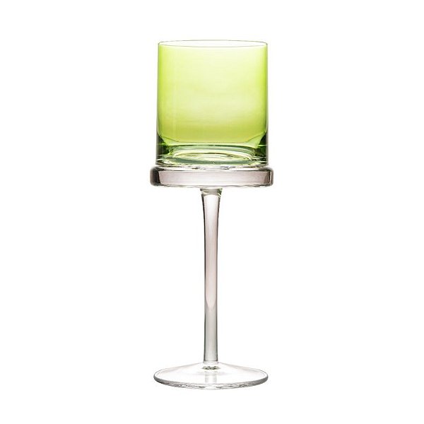 Taça de vidro verde