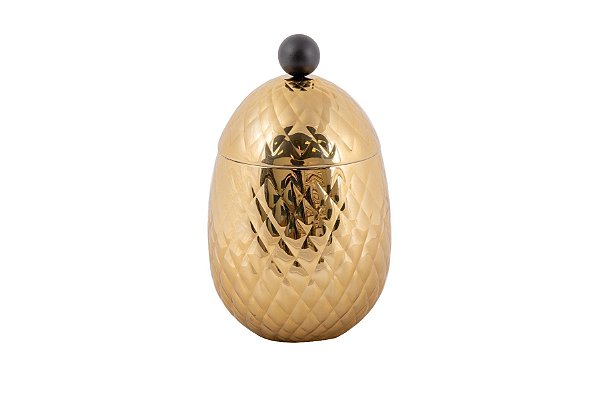 Balde para Gelo Inox Abacaxi Dourado