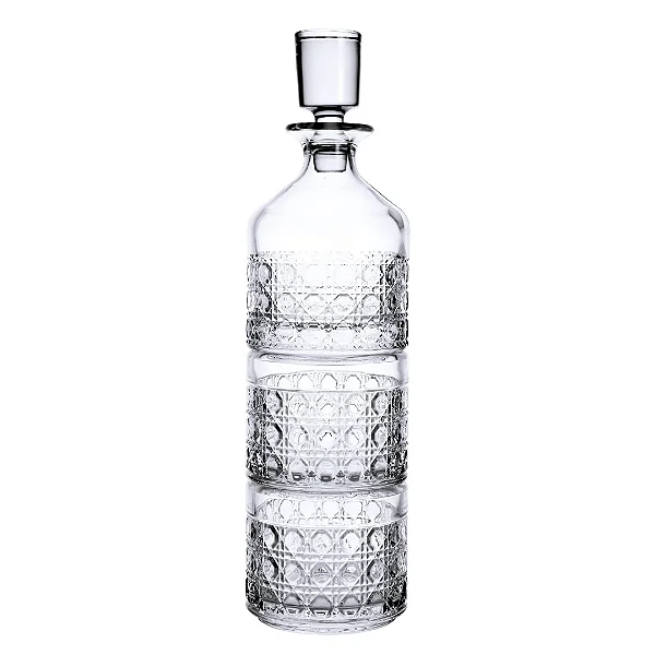 Jogo para Whisky Vidro Empilhável 3 Peças