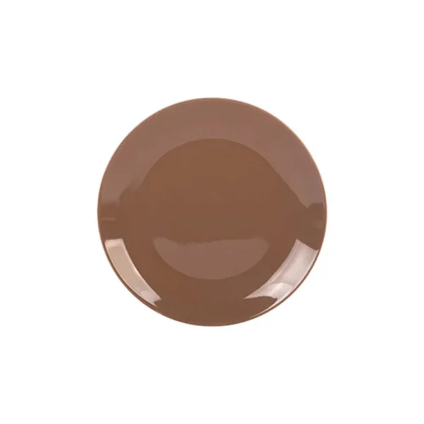 Prato Sobremesa Porcelana 20cm Caramelo Rústico