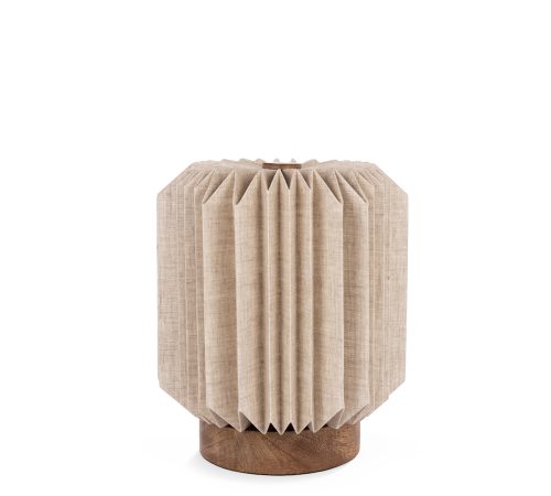 Luminária em Linho e Madeira M