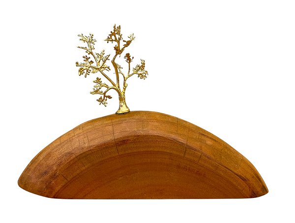 Escultura em Tronco e Metal M