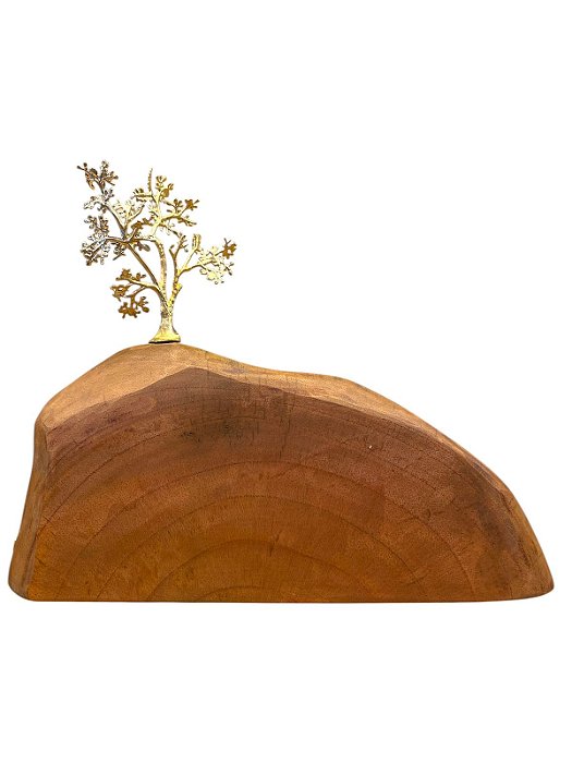 Escultura em Tronco e Metal G