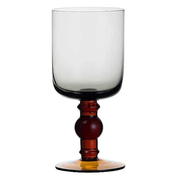 Jogo 2 Taças Vidro Fume e Caramelo 350ml