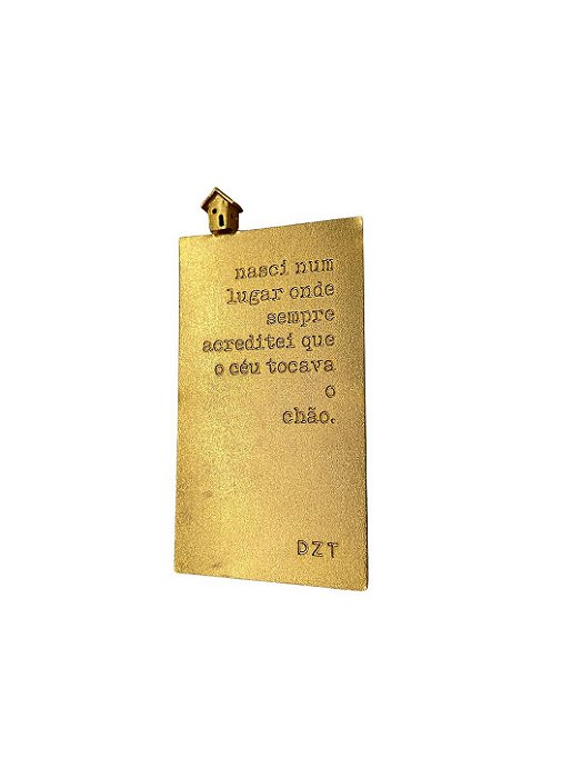 Marca Página O Bem da Terra Banhado a Ouro