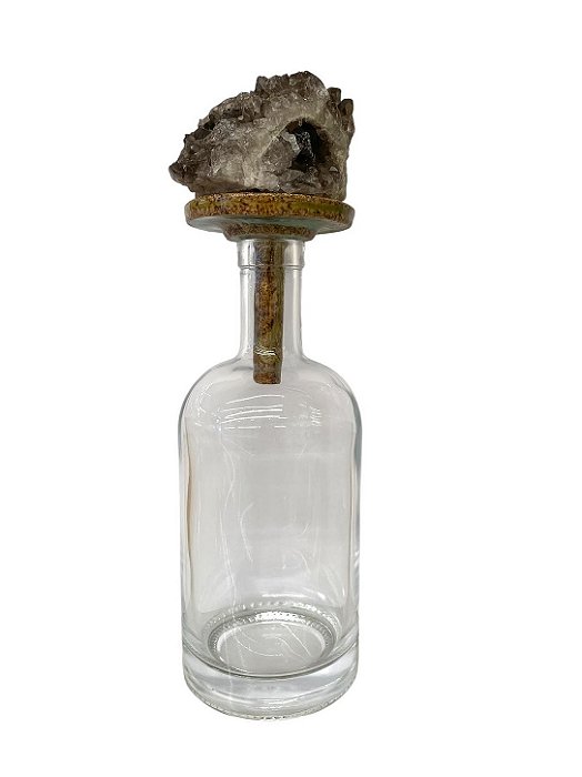 Garrafa Bar Pedra Cristal Fumê