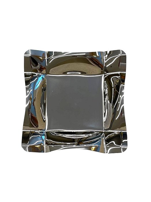 Petisqueira Quadrada em Aço Inox 23 x 23cm