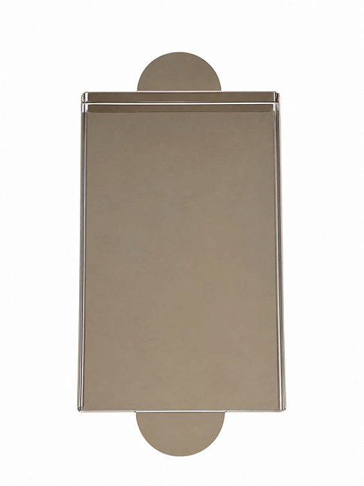 Bandeja Luxo com Alça Inox 38x18,5 cm