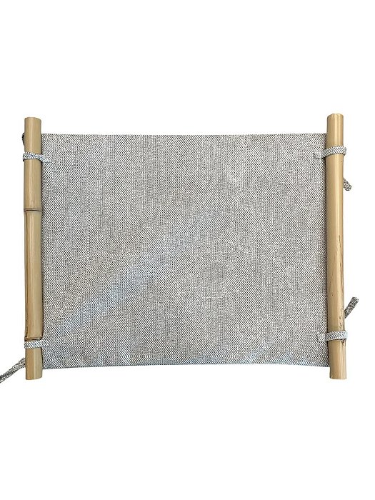 Bandeja de Colo Bambu Julia Cinza Claro 34x40cm