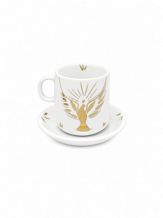 Conjunto 4 Xícaras Café Divino Porcelana