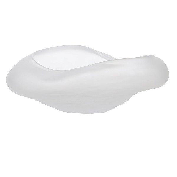 Centro de Mesa Vidro Transparente Fosco 13X34X18,5cm