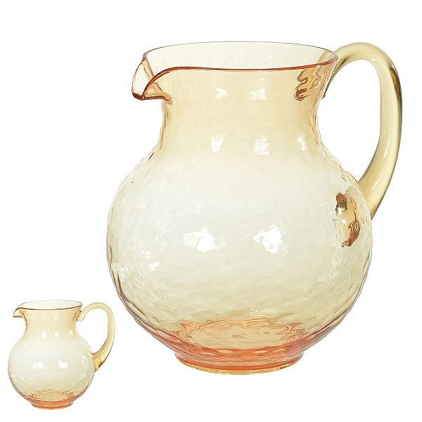 Jarra Acrílico Martelado Laranja 2000ml 20,5X13cm 23d