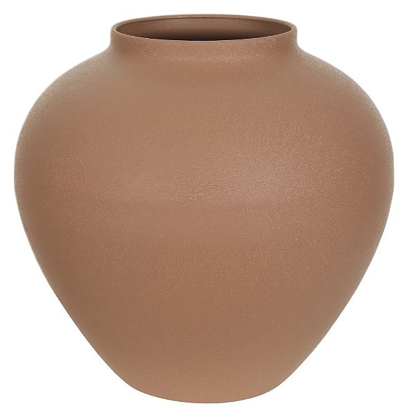 Vaso Metal Texturizado Marrom 26,8cm 28d