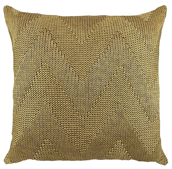 Almofada Tricô Linho 52x52 Dourado