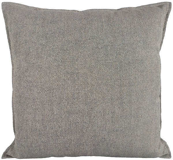 Almofada Linho Cinza Chevron 52x52 cm