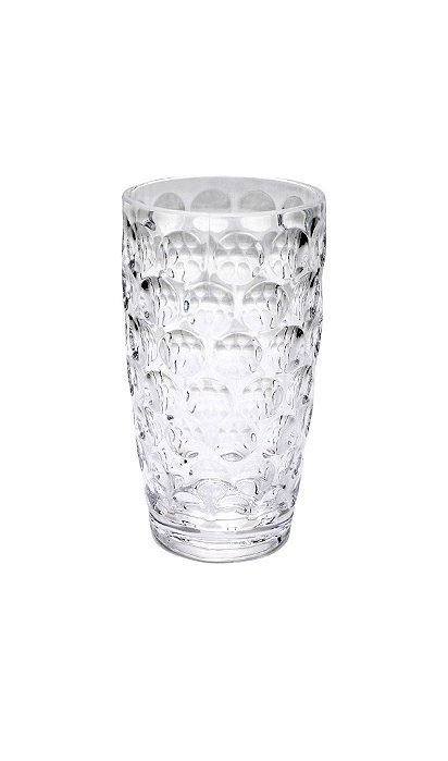 Copo Longo Acrílico Círculos 670 ml Transparente
