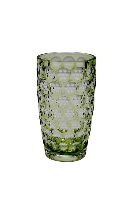 Copo Longo Acrílico Círculos 670 ml Verde