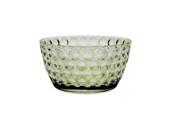 Bowl Acrílico Círculos Verde 14x14x7cm