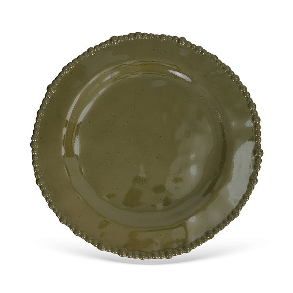 Conjunto 6 Pratos Rasos Melamina Verde