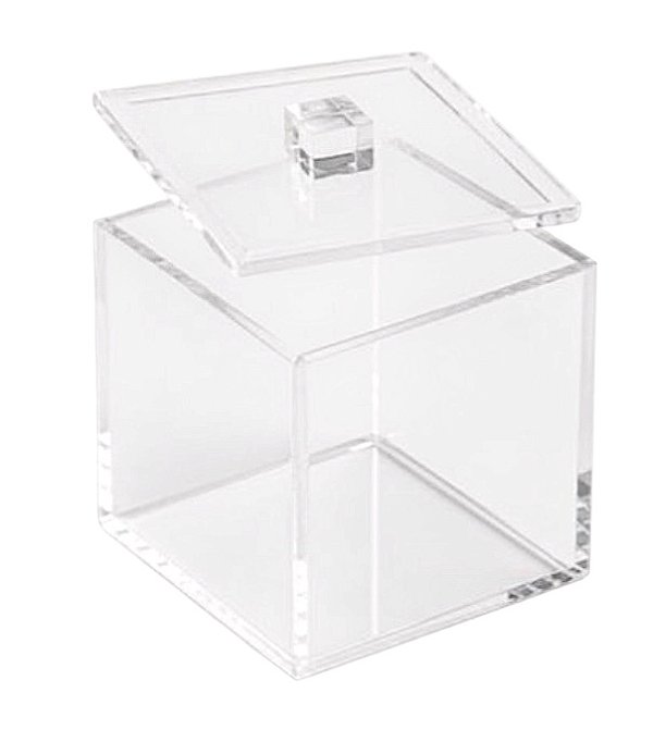 Porta Cápsulas Acrílico com Tampa 12x12x12