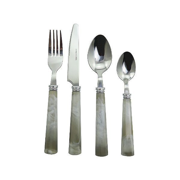 Faqueiro 24pcs Inox Cabo Cinza SG0067