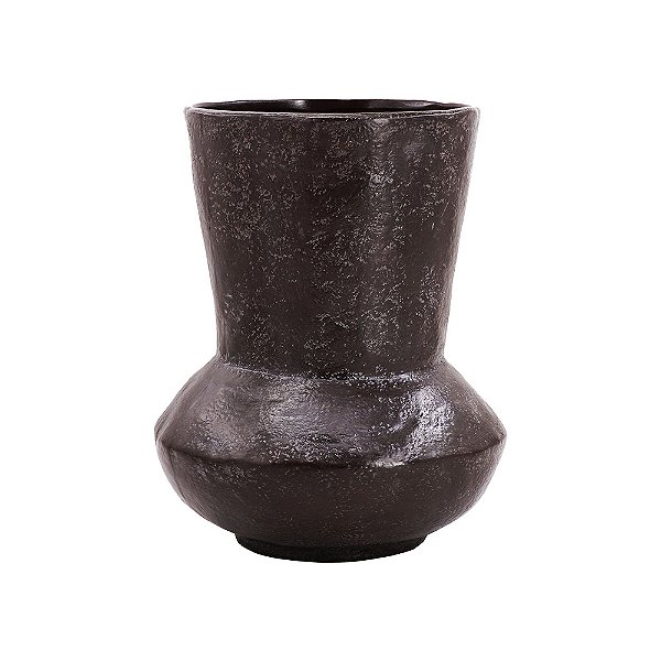 Vaso Decorativo Cerâmica Marrom (28 alt x 22 diam) KU0089