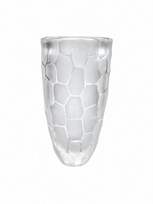 Vaso Murano Lapidado Transparente Clair M 26cm