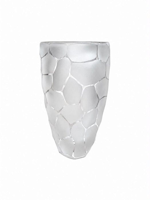 Vaso Murano Lapidado Transparente Clair P 21cm