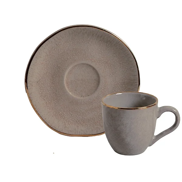 Xícara de Café Organico Shimeji Gold 6pcs 13,3cm