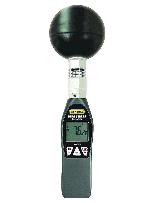 General Tools WBGT8778 – Medidor Profissional de Estresse Térmico WBGT com Globo Negro 75 mm