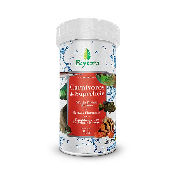 Ração Poytara para Peixes Carnívoros de Superfície