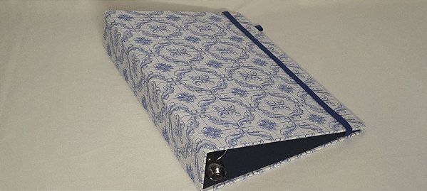 Fichário Branco e Azul A5
