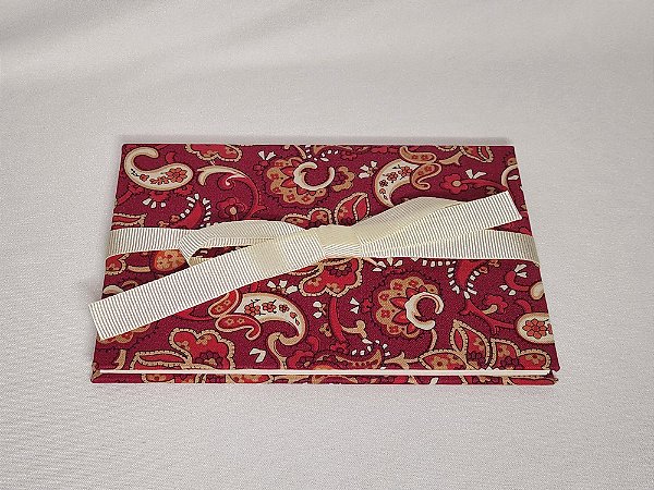 Álbum Concertina Vermelho Floral