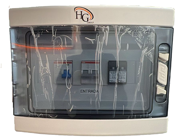 Quadro de Proteção IP 65 para carregador 7,4kw com proteção uv certificada 220v f+f  hg007 - Hg