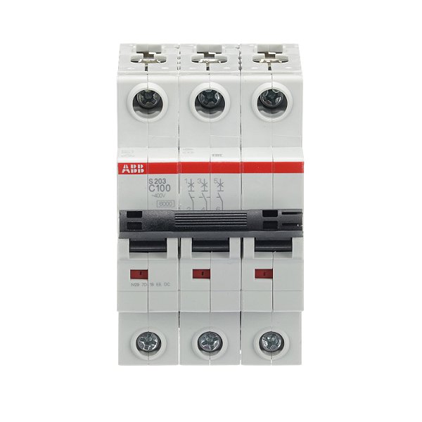 Minidisjuntor Tripolar 400v 100a Fixo Isolado a Ar s203-c100 :2cds253001r0824-abb