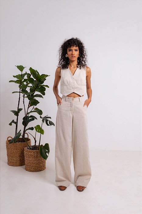 Calça de Alfaiataria Nude