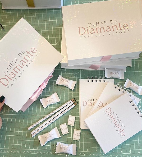 Kit Personalizado Caixa Caderno Bloco
