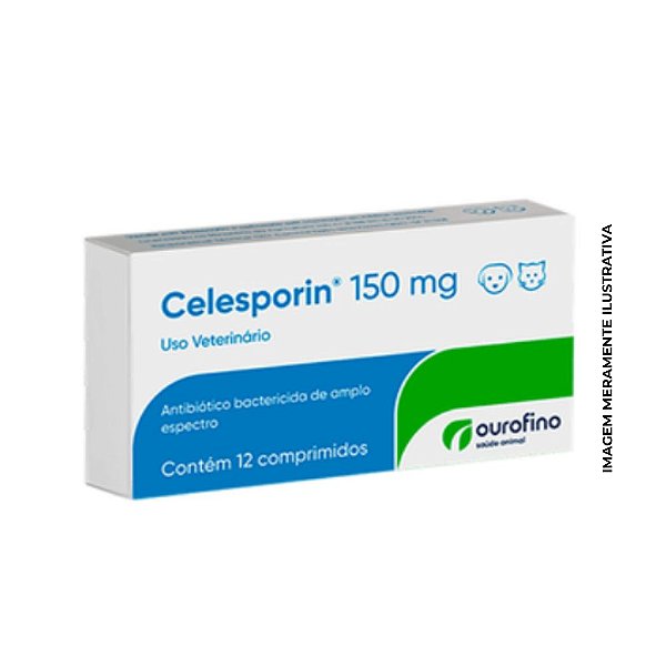 Celesporin Antibiótico Ourofino 150mg 12 comprimidos