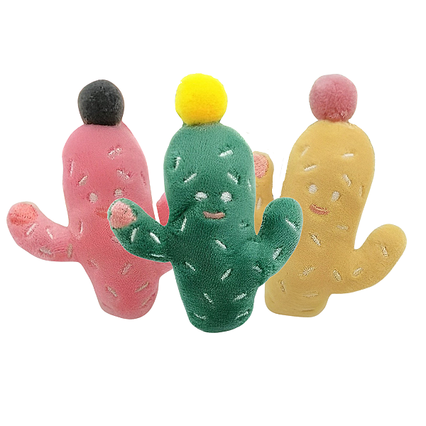Pelúcia Mini Cactu Color com Catnip