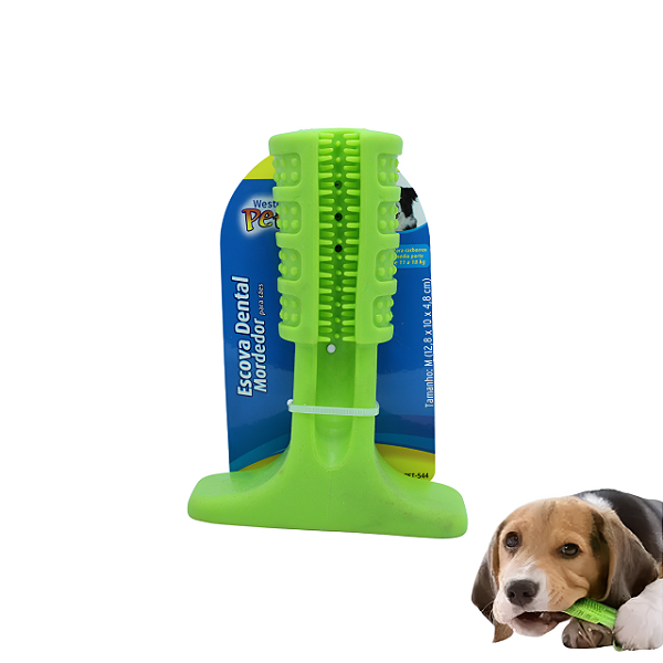 Escova Dental Mordedora para Cães - Tamanho M