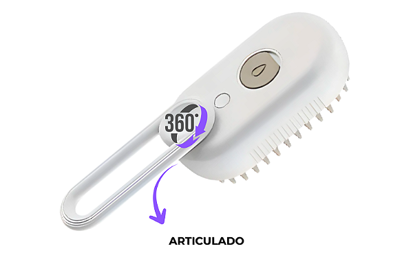 Escova Pet a Vapor 3 em 1 para Gatos e Cães