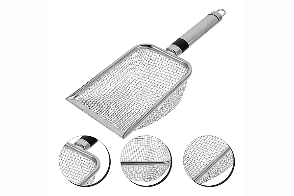 Pá de inox pra areia de gatos