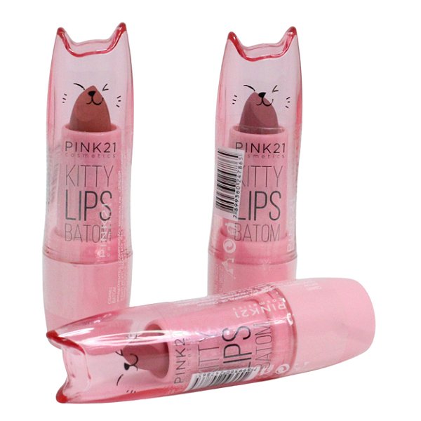 Batom Gatinho Kitty Lips Pink 21