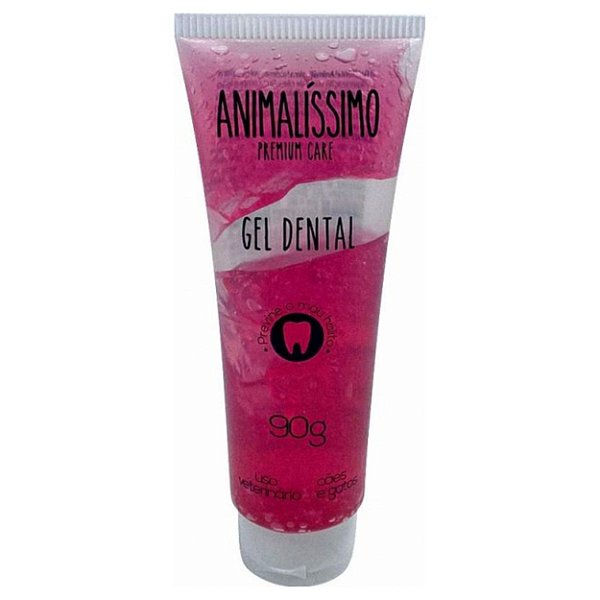 Gel Dental Melancia para Cães e Gatos Creme Dental 90g Animalíssimo