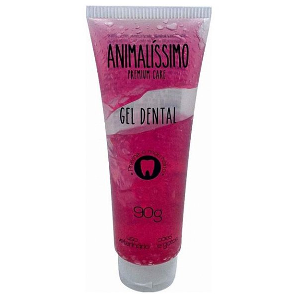 Gel Dental Chiclete para Cães e Gatos Creme Dental 90g Animalíssimo