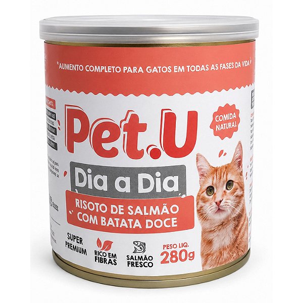 Ração Úmida para Gatos Salmão Super Premium Pet.U