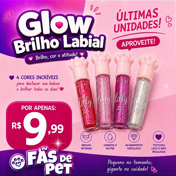 Maquiagem Lista VIP Brilho Labril Glow